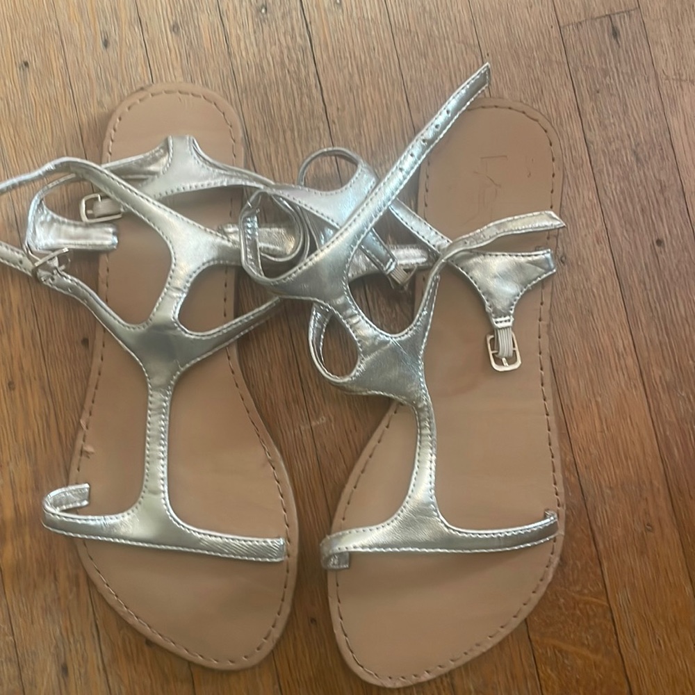 Silver sandals